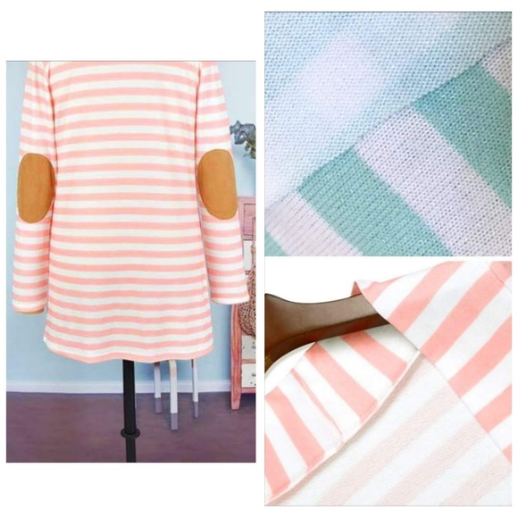 Only 1 left sz L Spring patchwork striped cardigan - Picture 2 of 4